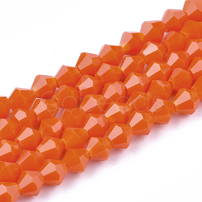 Opaque Solid Color Glass Beads Strands X-GLAA-Q080-4mm-B03-1