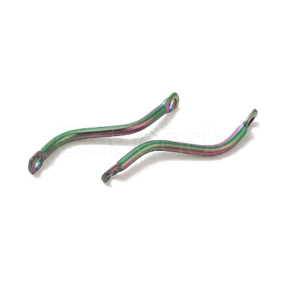 Ion Plating(IP) 304 Stainless Steel Links Connector Charms STAS-Q323-13MC-1