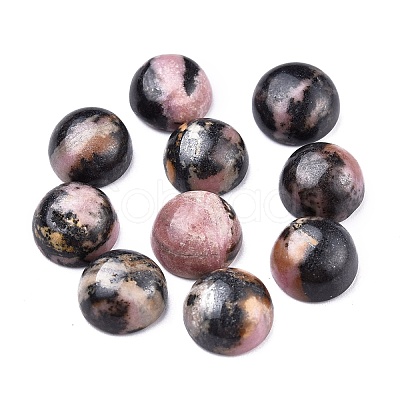 Natural Rhodonite Cabochons G-P393-R68-12MM-1
