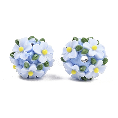Handmade Polymer Clay Beads CLAY-H009-02B-1