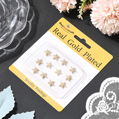 14Pcs Rack Plating Brass Beads KK-BBC0022-48-1