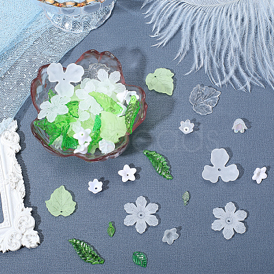 420Pcs 12 Styles Acrylic Pendants TACR-PA0001-06-1