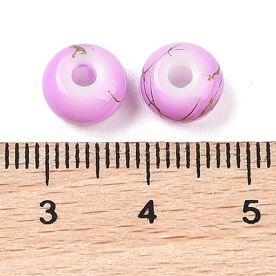 Opaque Spray Painted Glass Beads X1-GLAA-G118-01F-1