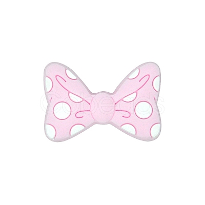 Bowknot Silicone Focal Beads SIL-SZC0003-13J-1