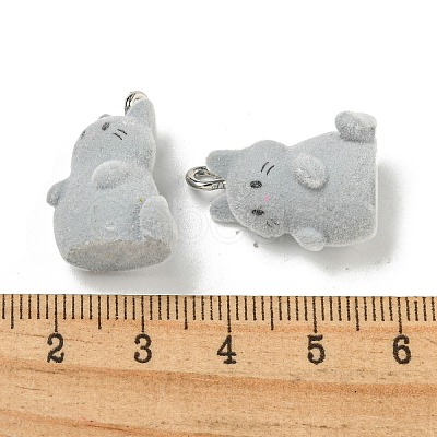 Flocky Acrylic Pendants FIND-A044-01D-1