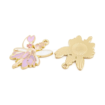 Rack Plating Alloy Enamel Pendants FIND-A040-08D-01G-1