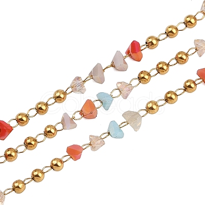304 Stainless Steel Handmade Beaded Chains CHS-P022-02G-03-1