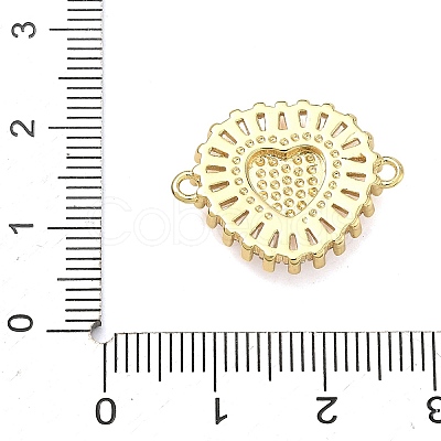 Brass Pave Clear Cubic Zirconia Connector Charms KK-A293-12G-04-1