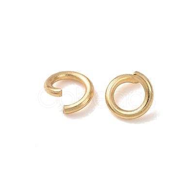 Brass Open Jump Rings KK-G604-08G-08-1