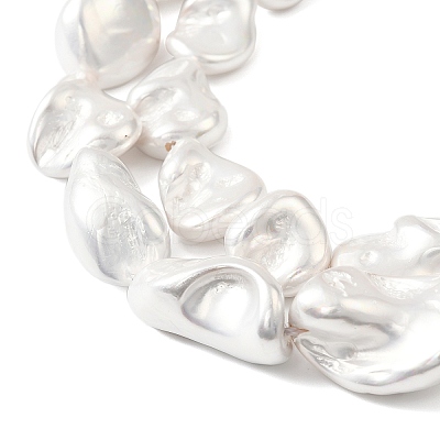 Electroplated Shell Pearl Beads Strands BSHE-A001-01C-1