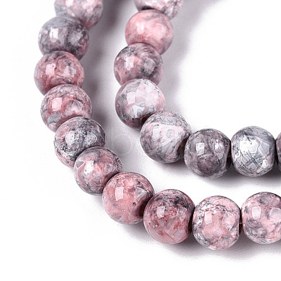 Baking Paint Glass Beads Strands DGLA-N016-4mm-03-1