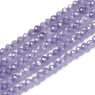 Cubic Zirconia Beads Strands G-F596-48E-3mm-1