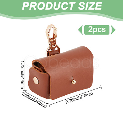 Imitation Leather Wedding Ring Storage Case with Alloy Clasps for Pet AJEW-WH0542-85-1