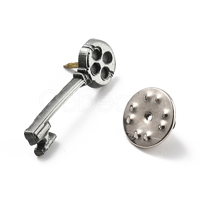Retro Key Alloy Brooches for Backpack Clothes JEWB-V004-01A-1