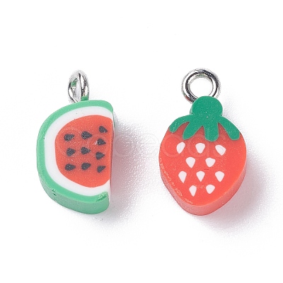 Handmade Polymer Clay Pendants and Beads CLAY-XCP0001-10-1