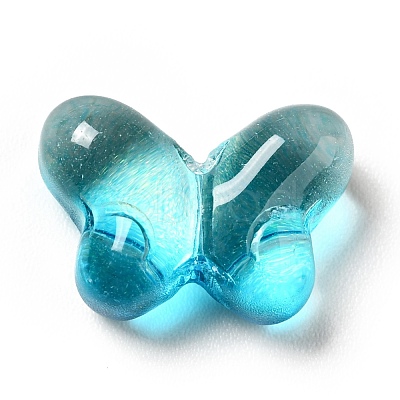 Transparent Baking Paint Glass Beads GLAA-F115-01F-1