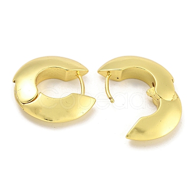 Rack Plating Brass Ring Hoop Earrings for Women EJEW-G410-62G-1