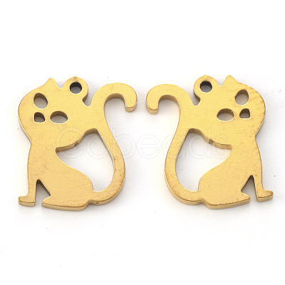 PVD Vacuum Plating 304 Stainless Steel Charms X-STAS-N092-69G-1