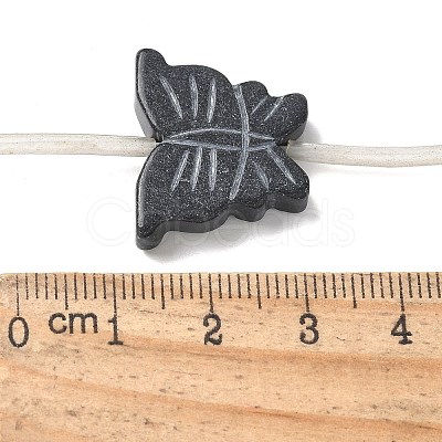 Natural Black Stone Beads Strands G-B136-A07-1
