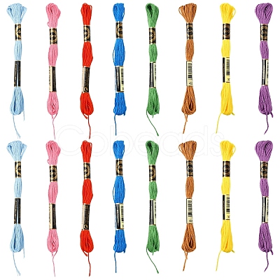 6Bundles Polyester Embroidery Floss OCOR-YW0001-25C-1