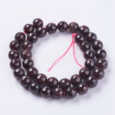 Natural Garnet Beads Strands X-G-G542-10mm-21-1