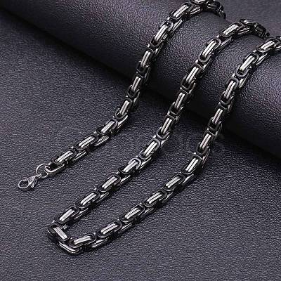 Stainless Steel Byzantine Chains Necklaces for Men FS-WG56795-88-1