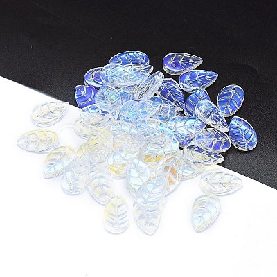 Transparent Glass Pendants GLAA-YW0003-05-1