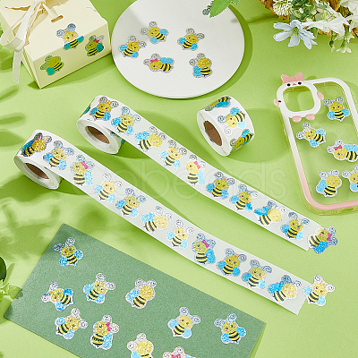 3 Rolls Paper Self-adhesive Stickers Roll STIC-FH0001-34-1