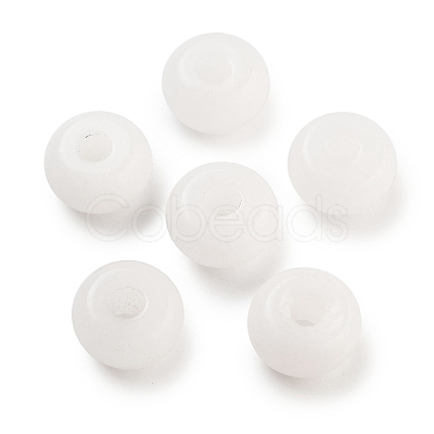 Natural White Jade European Beads G-C134-04C-1