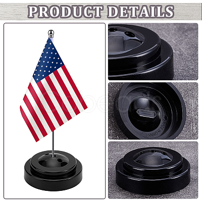 Plastic Mini Flag Stands FIND-WH0139-921A-1