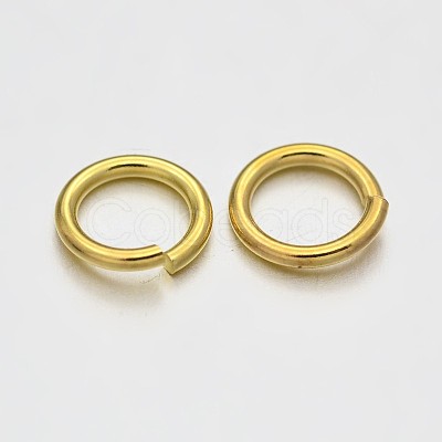 Brass Open Jump Rings KK-E647-17G-5mm-1