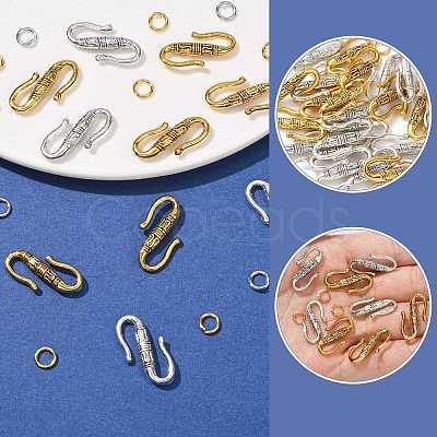 Tibetan Style Alloy S-Hook Clasps FIND-FS0005-25AS-1