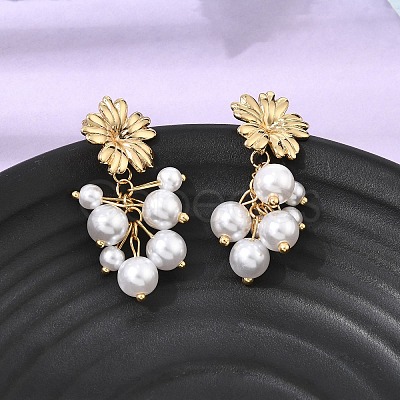 304 Stainless Steel Stud Dangle Earrings SA-CBAF6AD-21G-1