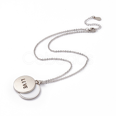 Sublimation Blank Aluminum Pendant Necklace LS-NJEW-E020-01P-01-1