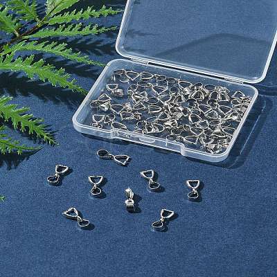 50Pcs Brass Ice Pick Pinch Bails IFIN-FS0001-47B-1