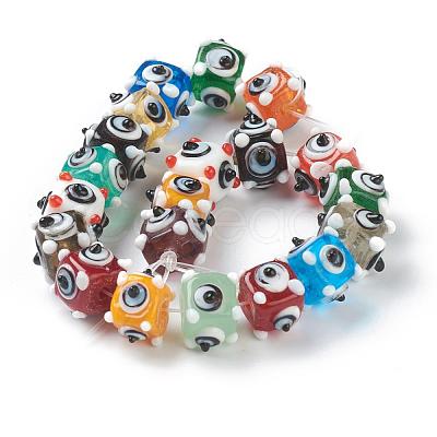 Handmade Bumpy Lampwork Beads Strands LAMP-G142-03B-1