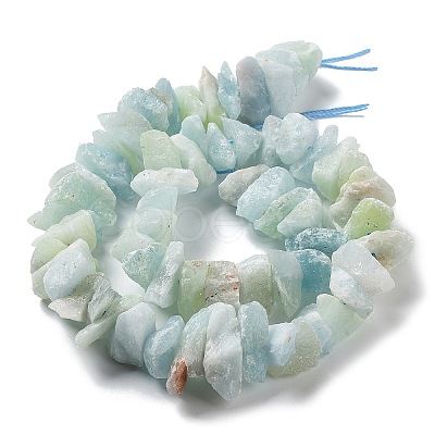 Natural Aquamarine Chip Beads Strands G-M406-A01-1