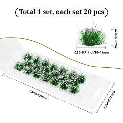 Resin Mini Grass Tufts AJEW-WH20120-10A-02-1