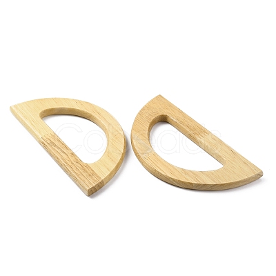 D-shape Wooden Bag Handles FIND-WH0135-76-1