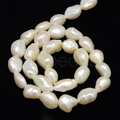 Natural Cultured Freshwater Pearl Beads Strands PEAR-L001-18-1