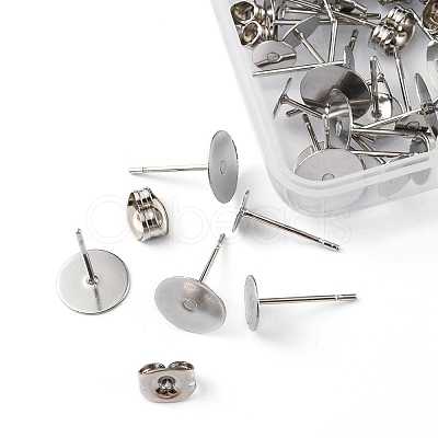 40Pcs 4 Size 304 Stainless Steel Stud Earring Findings STAS-YW0001-56-1