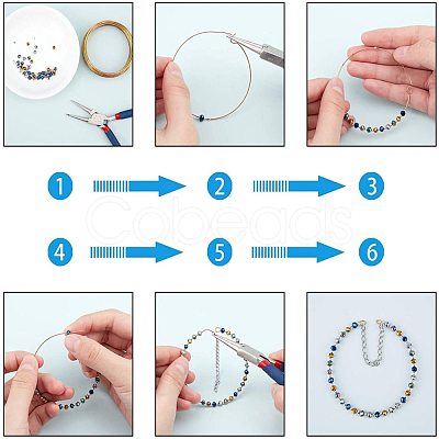 15 Colors Electroplate Glass Beads EGLA-JP0002-02E-6mm-1