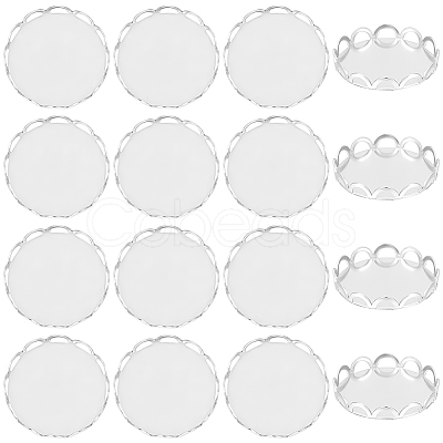 100Pcs 304 Stainless Steel Cabochon Settings FIND-BBC0003-49-1