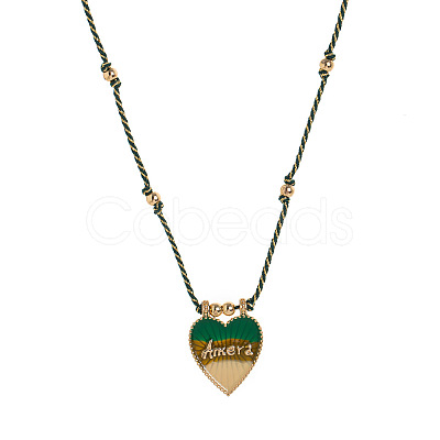Brass and Enamel Pendant Necklaces FS-WG2CA9F-26-1