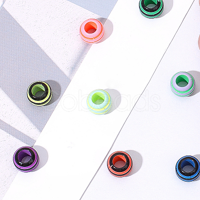 400Pcs 2 Colors Spray Painted Acrylic European Beads SACR-PA0001-28-1