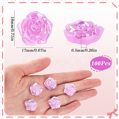 100Pcs Opaque ABS Plastic Cabochons KY-SP0001-16C-1