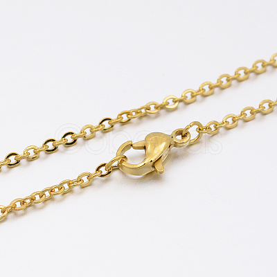 304 Stainless Steel Link Chain Necklace MAK-M007-G-1