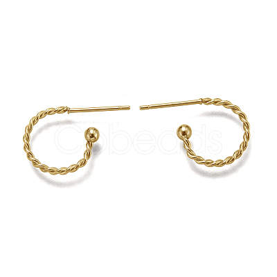 304 Stainless Steel Stud Earring Findings STAS-L252-001G-1