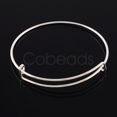 Adjustable Iron Expandable Bangle Making BJEW-YW0001-03RG-1