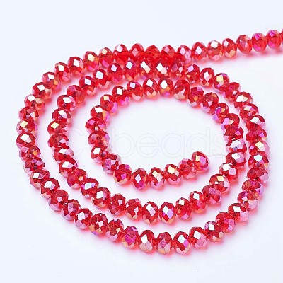 Electroplate Glass Beads Strands EGLA-A034-T1mm-B06-1